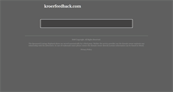 Desktop Screenshot of kroerfeedback.com